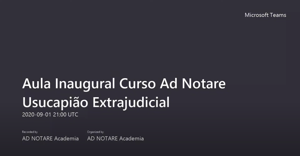 Aula inaugural – Curso Ad Notare Usucapião Extrajudicial Desembargador Ricardo Dip